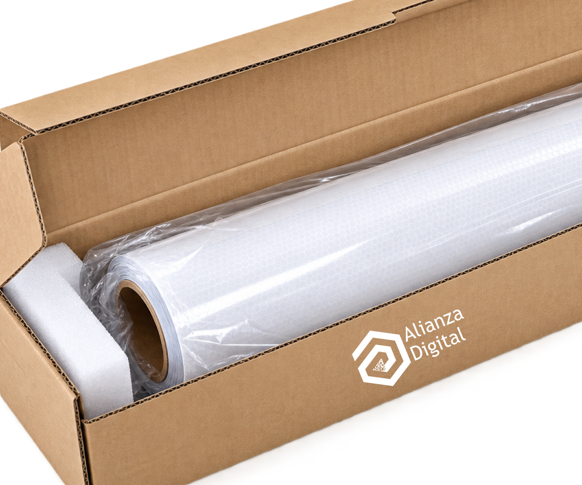 Vinilo Reflectivo (Reflective Sheeting) Blanco para Impresión y Corte - Imagen 3