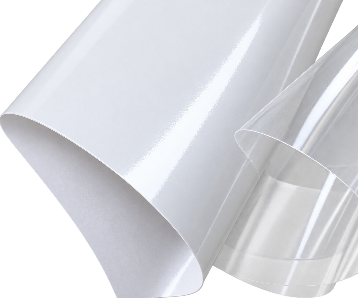 Vinilo Adhesivo Importado Premium Blanco y Transparente - Imagen 2